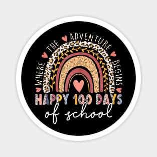 100 Days Rainbow Leopard Boho 100Th Day Of School Teacher Magnet